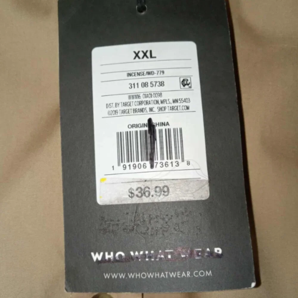 Who What Wear Beige Tan Khaki Shirt Dress NWT XXL - Picture 4 of 4